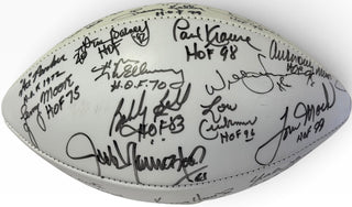 Pro Football Hall Of Fame Signed Wilson Football Classic Enshrinee Golf VIII
