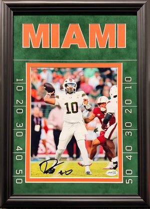 Darian Mensah Autographed Miami Hurricanes 8x10 Framed Photo (JSA)
