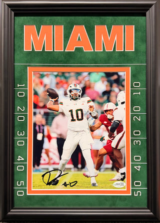 Darian Mensah Autographed Miami Hurricanes 8x10 Framed Photo (JSA)