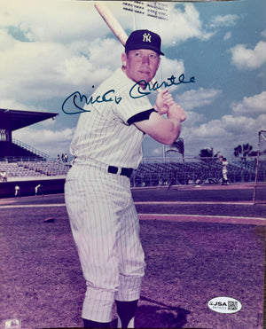 Mickey Mantle Autographed Yankees 8x10 Photo (JSA)