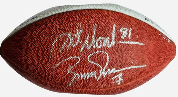 Art Monk Boomer Esiason Autographed Official Wilson Football #210/250 (JSA)