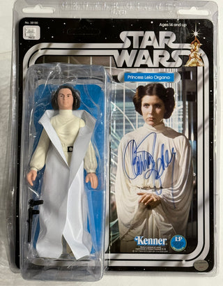 Carrie Fisher Signed Princess Leia Organa Star Wars Kenner Action Figure Sealed JSA)