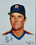 Nolan Ryan Autographed 8x10 Ron Lewis Art Print #395/5000 (JSA)