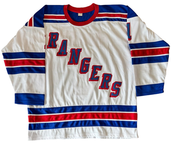 Ed Giacomin Autographed New York Rangers Custom Jersey (JSA)