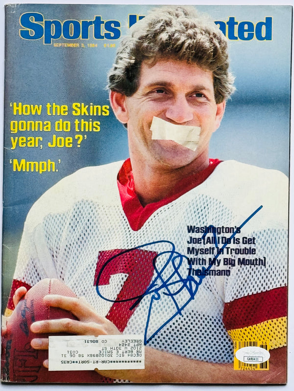 Joe Theismann Autographed Sports Illustrated September 3 1984 (JSA)