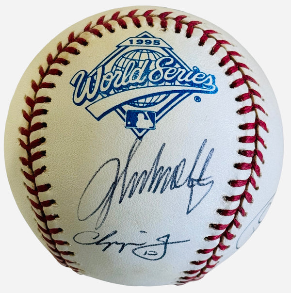 John Smoltz Chipper Jones Denny Neagle Signed Official 1995 World Series Baseball (Beckett)