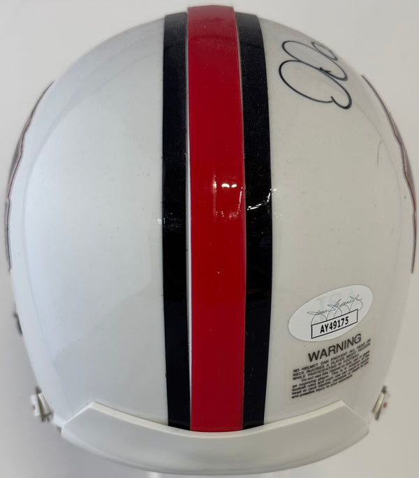 Dermontti Dawson Autographed Hall Of Fame Mini Helmet (JSA)