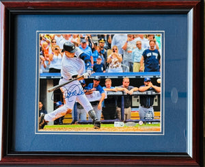 Derek Jeter Autographed 3000th Hit 8x10 Framed Baseball Photo (MLB/Steiner)