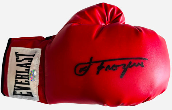 Joe Frazier Autographed Red Everlast Right Hand Boxing Glove (PSA)