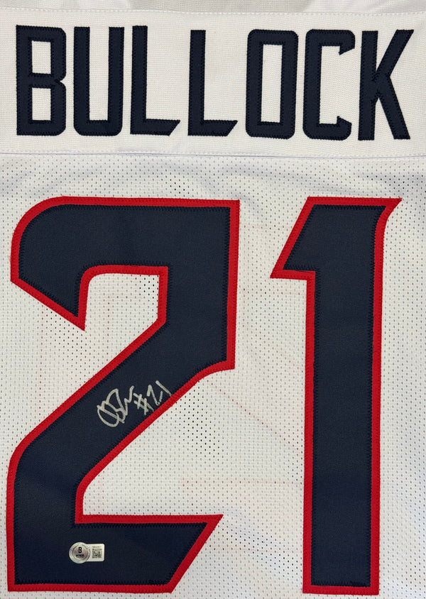 Calen Bullock Autographed Custom Texans Jersey (Beckett Witness)