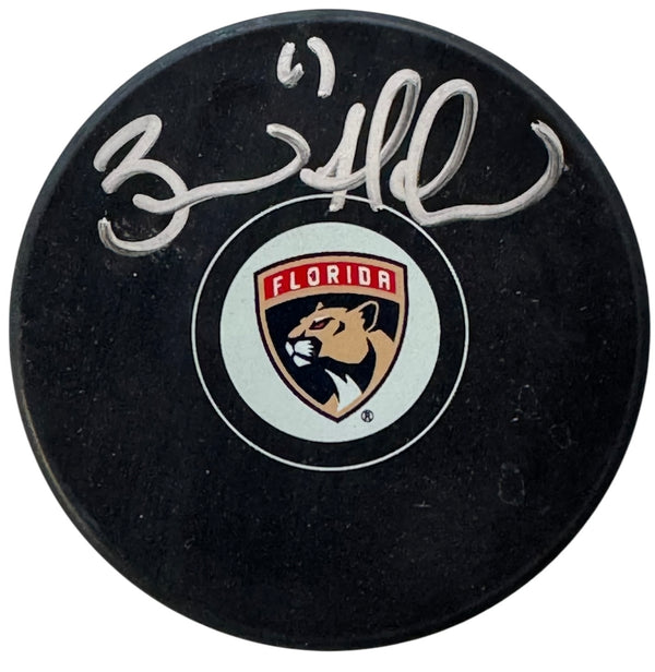 Brad Marchand Autographed Official Panthers Puck (JSA Witness)