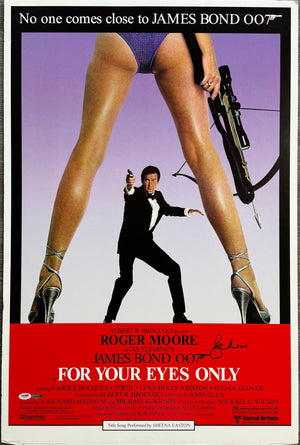 Roger Moore Autographed 24x36 For Your Eyes Only Poster (PSA)