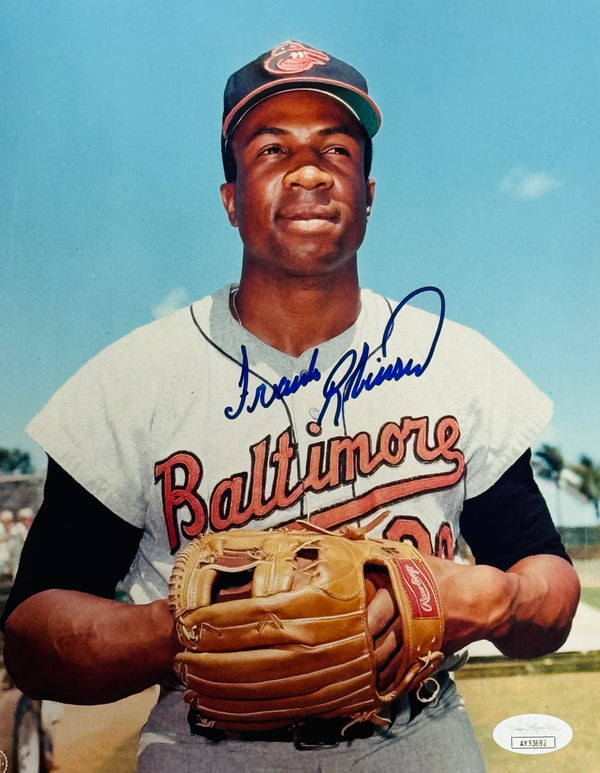 Frank Robinson Autographed 8x10 Baseball Photo (JSA)