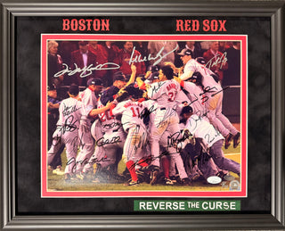 2004 Boston Red Sox World Series Champion Team Signed 11x14 Photo LE 5/75 (JSA)