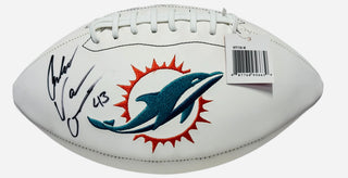 Andrew Van Ginkel Autographed Dolphins White Panel Football (Beckett)