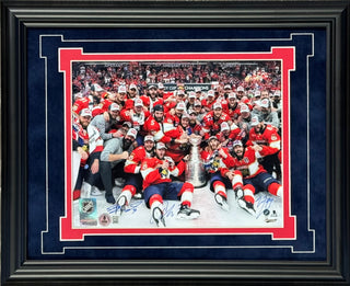 Florida Panthers Multi Signed 2024 Stanley Cup Champions 8x10 Framed Photo (Beckett Witness)