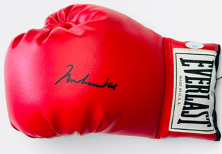 Muhammad Ali Autographed Red Everlast Left Hand Boxing Glove (JSA)