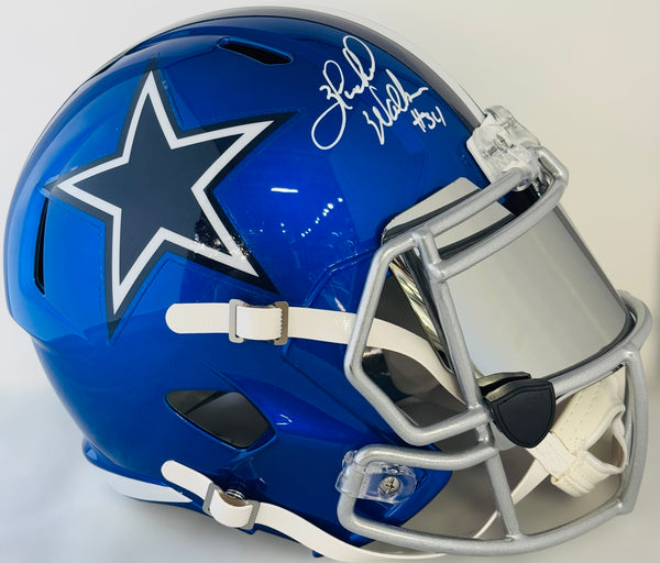 Herschel Walker Autographed Cowboys Blue Speed Full Size Helmet with Visor (Beckett)