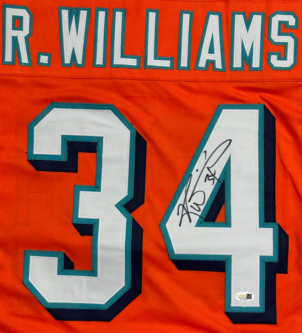 Ricky Williams Autographed Custom Miami Dolphins Jersey (JSA Witness)