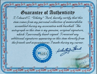 Yogi Berra & Whitey Ford Autographed 11x14 Baseball Photo (Ford COA)