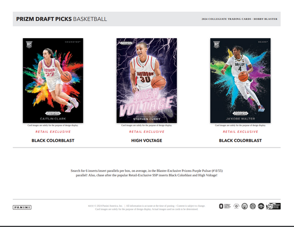 2024 Prizm Draft Picks Basketball Collegiate Hobby Blaster (Exclusive Green Wave Prizms!)