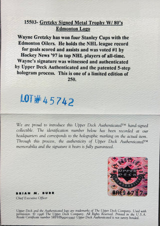 Wayne Gretzky Signed 1997 Mini Stanley Cup Trophy #5/250 RARE (UDA)