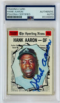 Hank Aaron Autographed 1970 Topps Card #462 (PSA)