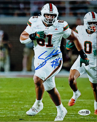 Francis Mauigoa Autographed Miami Hurricanes 8x10 Photo (JSA)