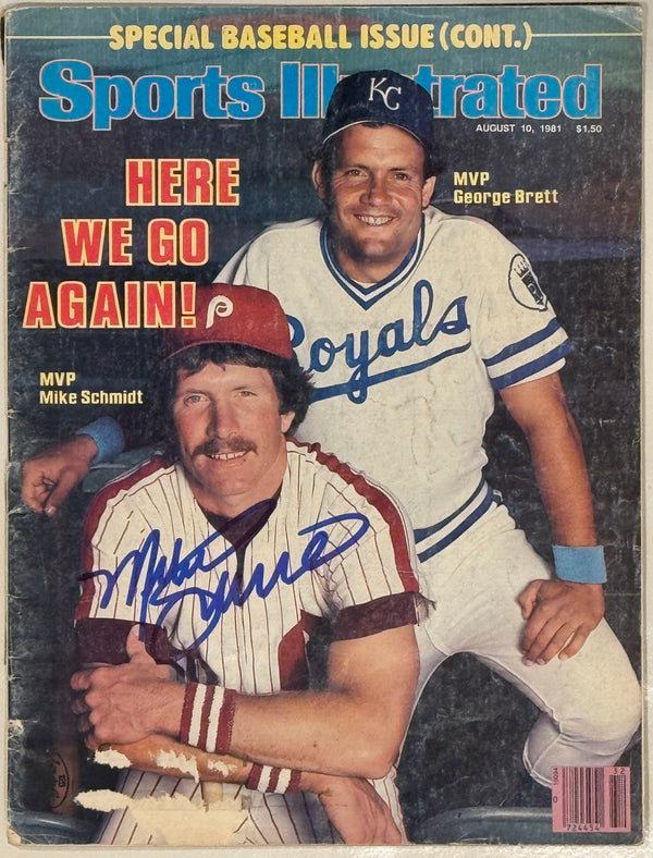 Mike Schmidt Autographed Sports Illustrated Magazine August 10 1981