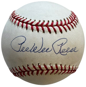 Pee Wee Reese Autographed Official National League Baseball (PSA Autograph 9)