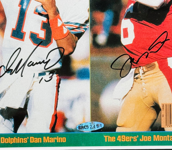 Joe Montana & Dan Marino Autographed Framed 8x10 Photo (UDA)