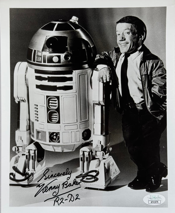 Kenny Baker R2-D2 Autographed 8x10 Photo Star Wars (JSA)