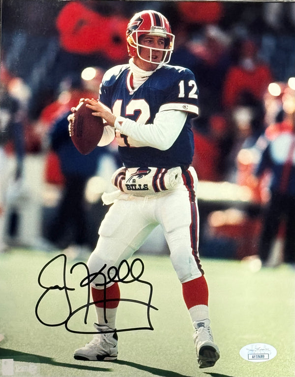 Jim Kelly Autographed 8x10 Football Photo (JSA)