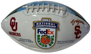 Adrian Peterson Signed 2005 National Championship Football (JSA)