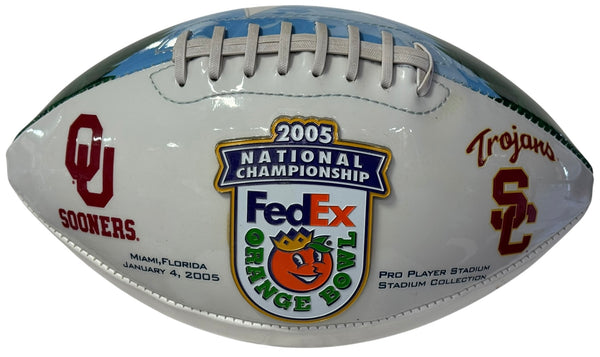 Adrian Peterson Signed 2005 National Championship Football (JSA)