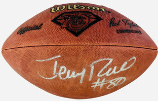 Jerry Rice Autographed Official 75th Anniversary NFL Football (JSA)