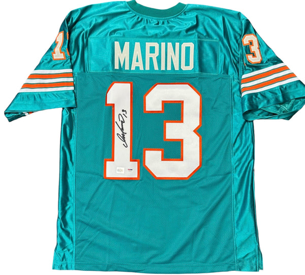 Dan Marino Autographed Miami Dolphins Custom Jersey (PSA)