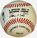 Ernie Banks Autographed Official National League Baseball (JSA)