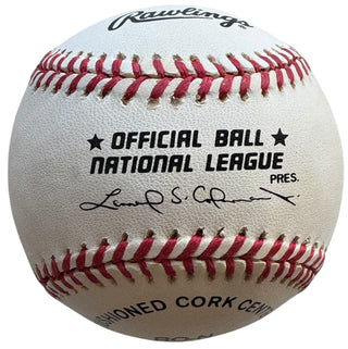 Leo Mazzone Autographed Official National League Baseball