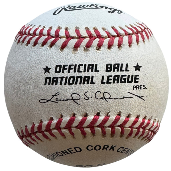 Leo Mazzone Autographed Official National League Baseball