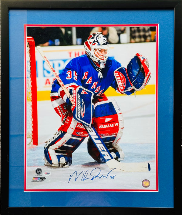 Mike Richter Autographed Rangers 16x20 Framed Hockey Photo (PSA)