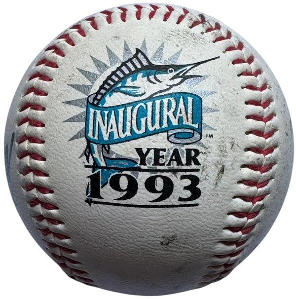 Orestes Destrade Rene Lachemann Autographed 1993 Inaugural Marlins Baseball