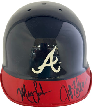 Jeff Blauser & Mark Lemke Autographed Atlanta Braves Mini Helmet