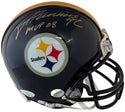 James Harrison Autographed Mini Helmet Steelers Helmet (JSA)