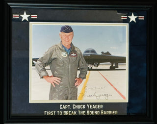Chuck Yeager Autographed 8x10 Framed Photo