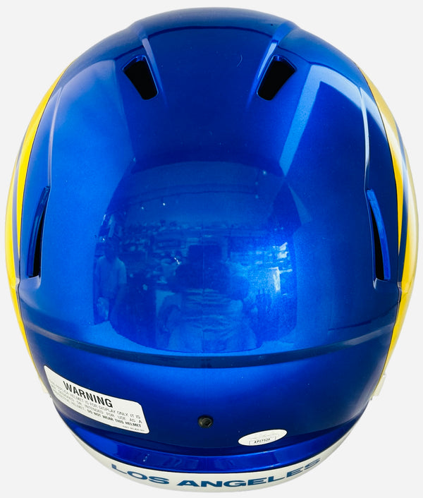 Tyler Higbee Autographed Rams Speed Helmet (JSA)