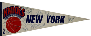 1990's New York Knicks Autographed Pennant