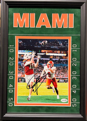 Cooper Barkate Autographed Miami Hurricanes 8x10 Framed Photo (JSA)