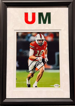 Cooper Barkate Autographed Miami Hurricanes 8x10 Framed Photo (JSA)