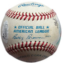 Carl Yastrzemski Autographed Hand Painted Official American League Baseball (JSA)